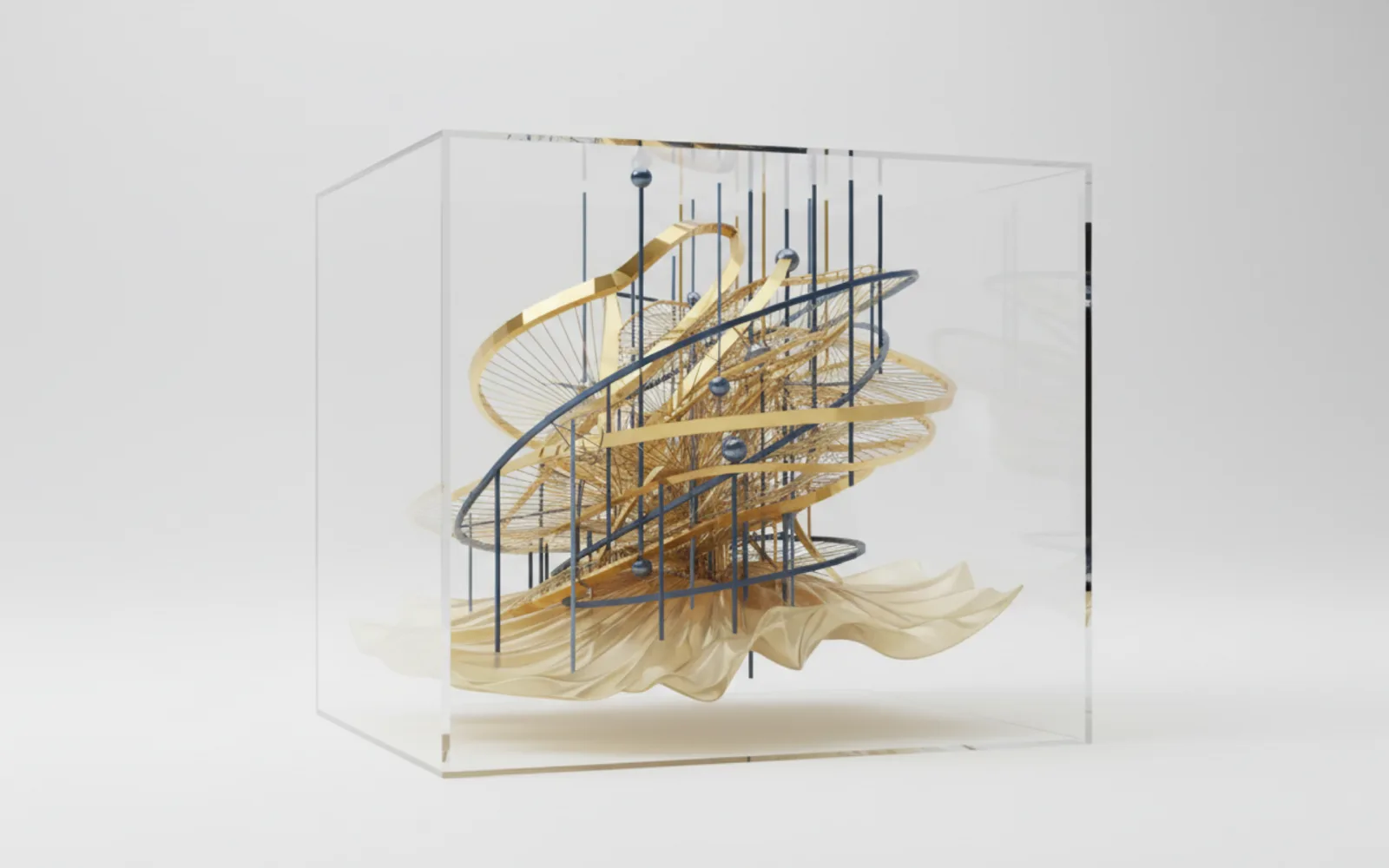 Abstract representation of the AI industry shift from wow to how